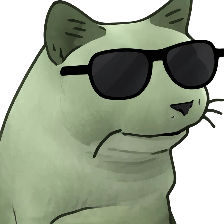 Cat with sunglasses emoji