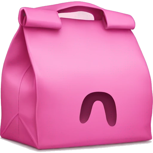 Pink lunch bag  emoji