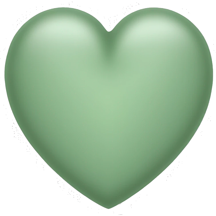 sage green heart emoji