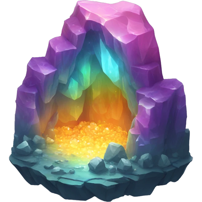 rainbow crystal cave emoji