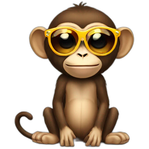 monkey with sun glass emoji