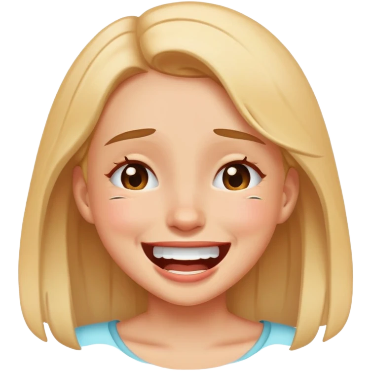 Girl laughing and crying  emoji