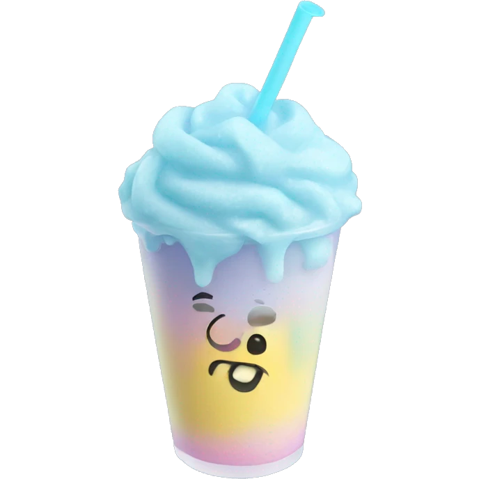 pastel blue slushie emoji