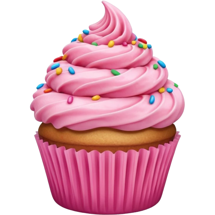 Cupcake with pink icing emoji