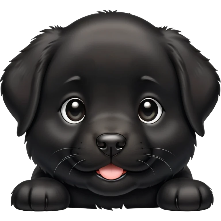 Black lab puppy emoji