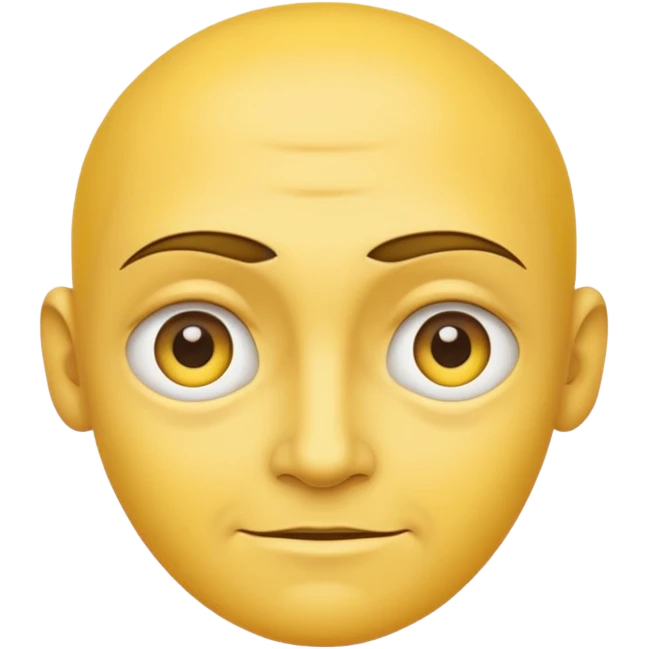 side eyeing evil smiling emoji, yellow face, narrowed eyes, subtle evil smile, no text emoji