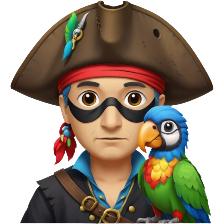 pirate and parrot emoji