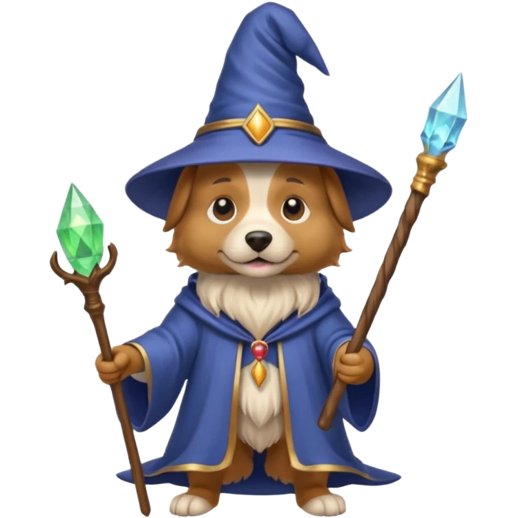 Dog wizard emoji