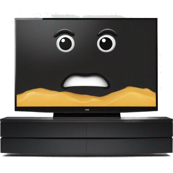 modern oled smarttv, black screen emoji