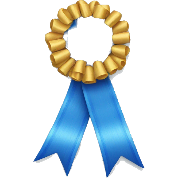 Blue ribbon emoji