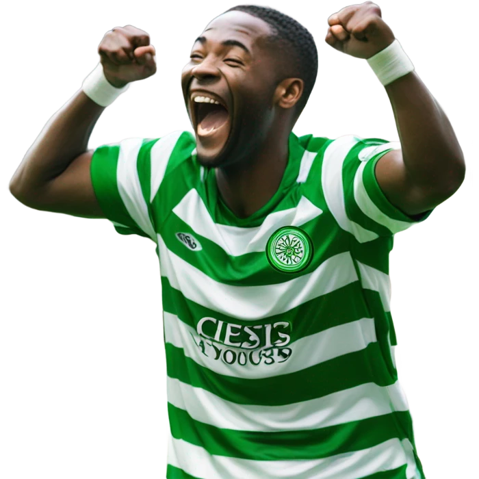 Glasgow Celtic player celebrating emoji