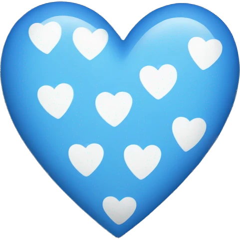 Blue and white heart  emoji
