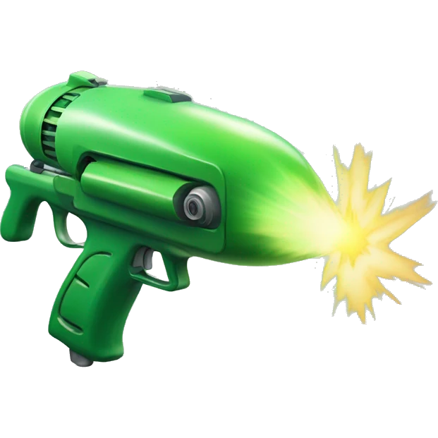 A raygun that shoots green rays emoji