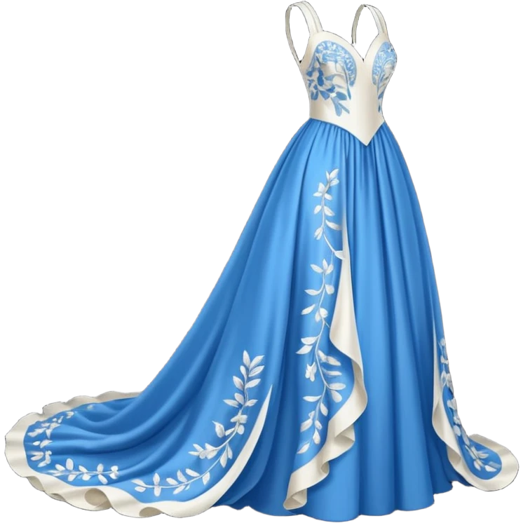 dreamy blue and white gown emoji