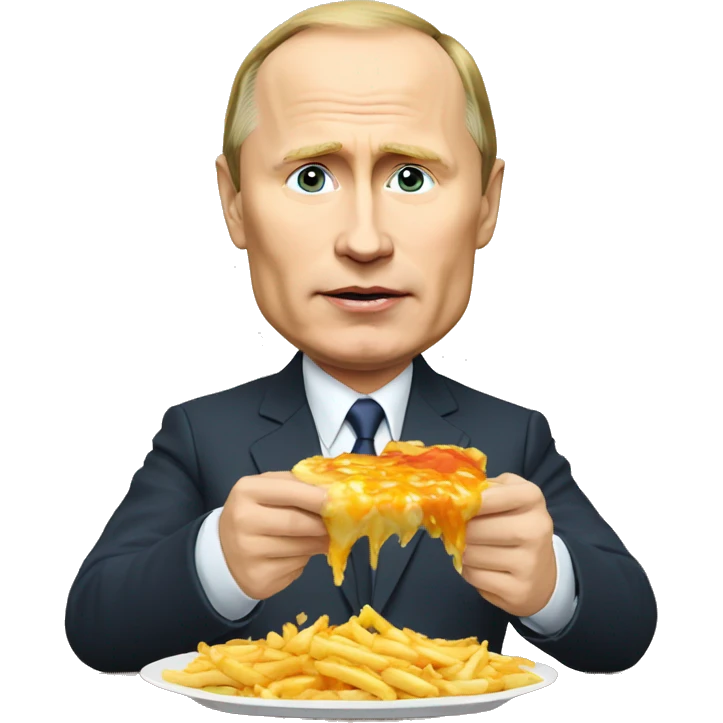 Putin qui mange une poutine emoji
