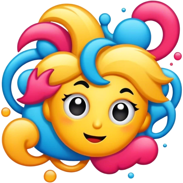 Graphic design, colorful illustrations, comic style, exaggerated lines, bold characters, minimalistic, on a white background, no extra details. emoji