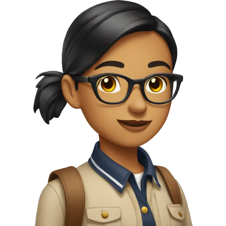 Preppy girl with Stanley emoji