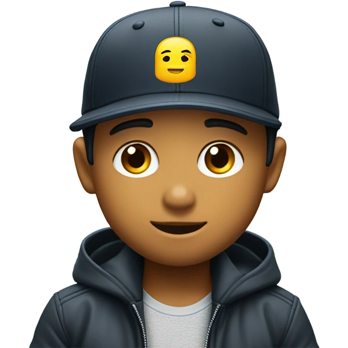 Niño con gorra hugo boss emoji