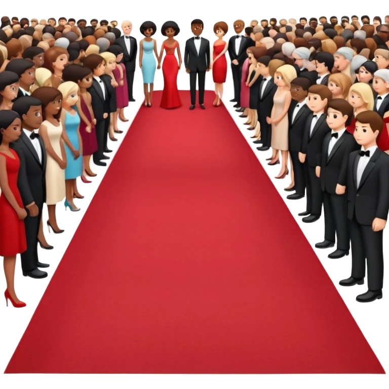 red carpet and crowd emoji