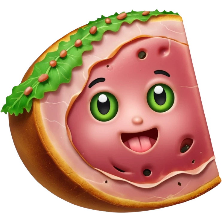 yucky moldy ham emoji