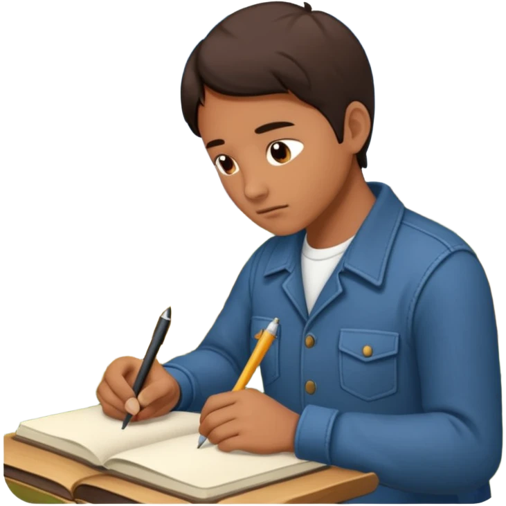 Writing in a field notes journal emoji