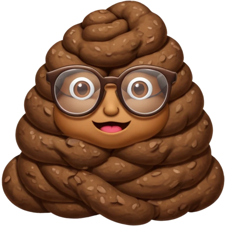 Poop with glasses emoji