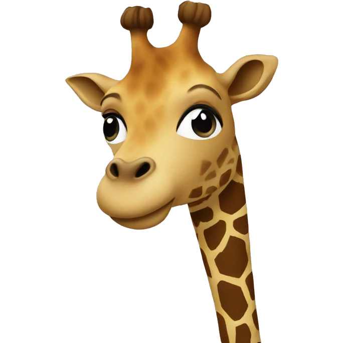heart with giraffe fabric print emoji