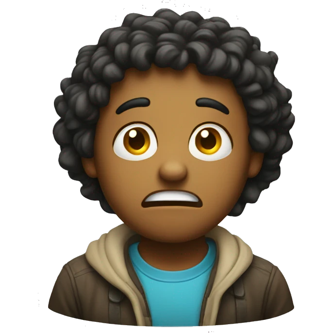 Confused and happy emoji