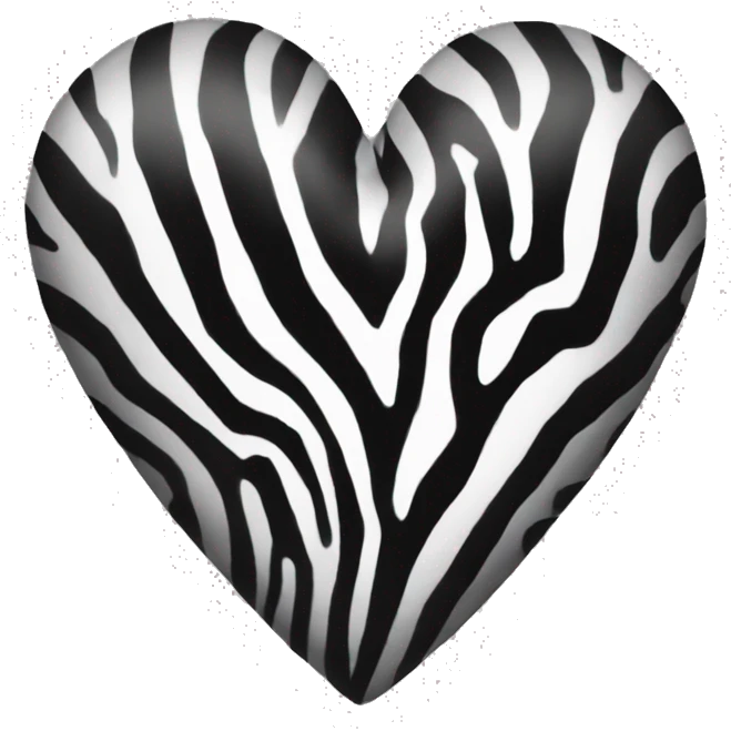 zebra heart emoji