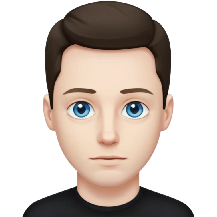 a guy with blue eyes very pale and wears black all the time he’s 30 and he is 6’1 emoji