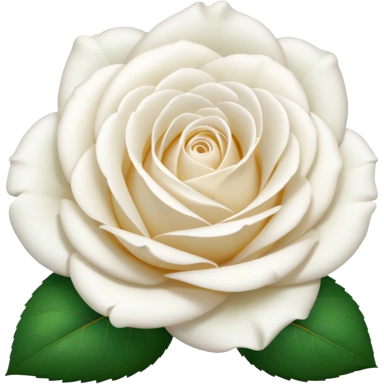 white rose, without green leaves, just flower emoji