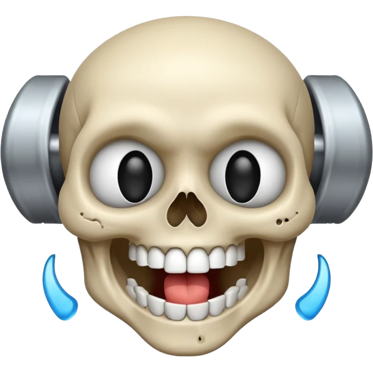 Skull laughing crying emoji