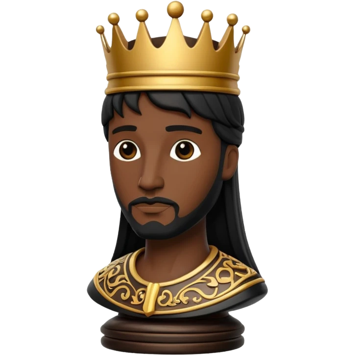 Black king of chess emoji