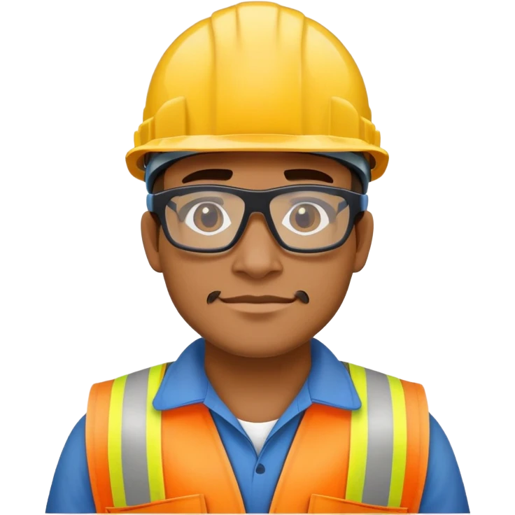 Construction worker wearing pit viper glasses emoji