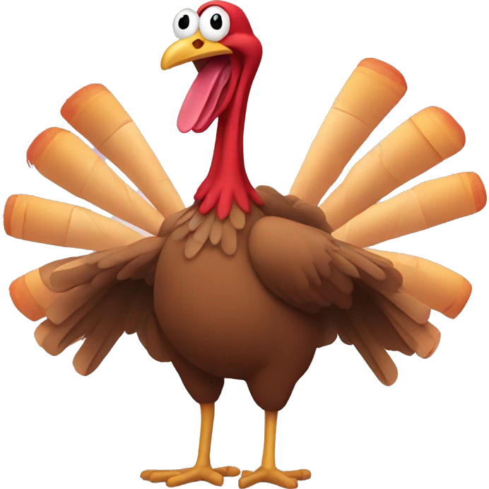 Turkey doing chicken dance motion emoji