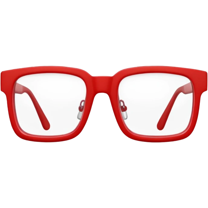 red Reading glasses emoji