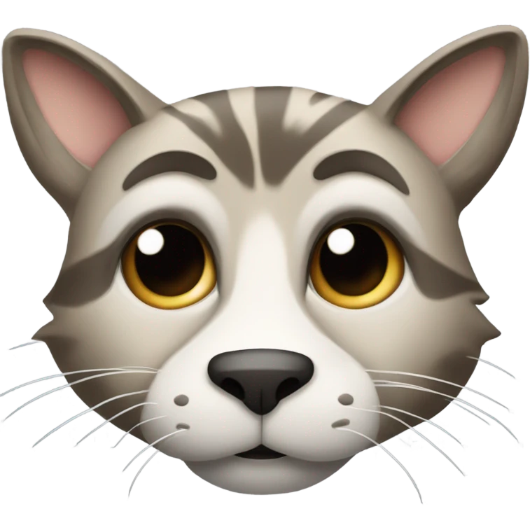 close-up of a focused animal emoji