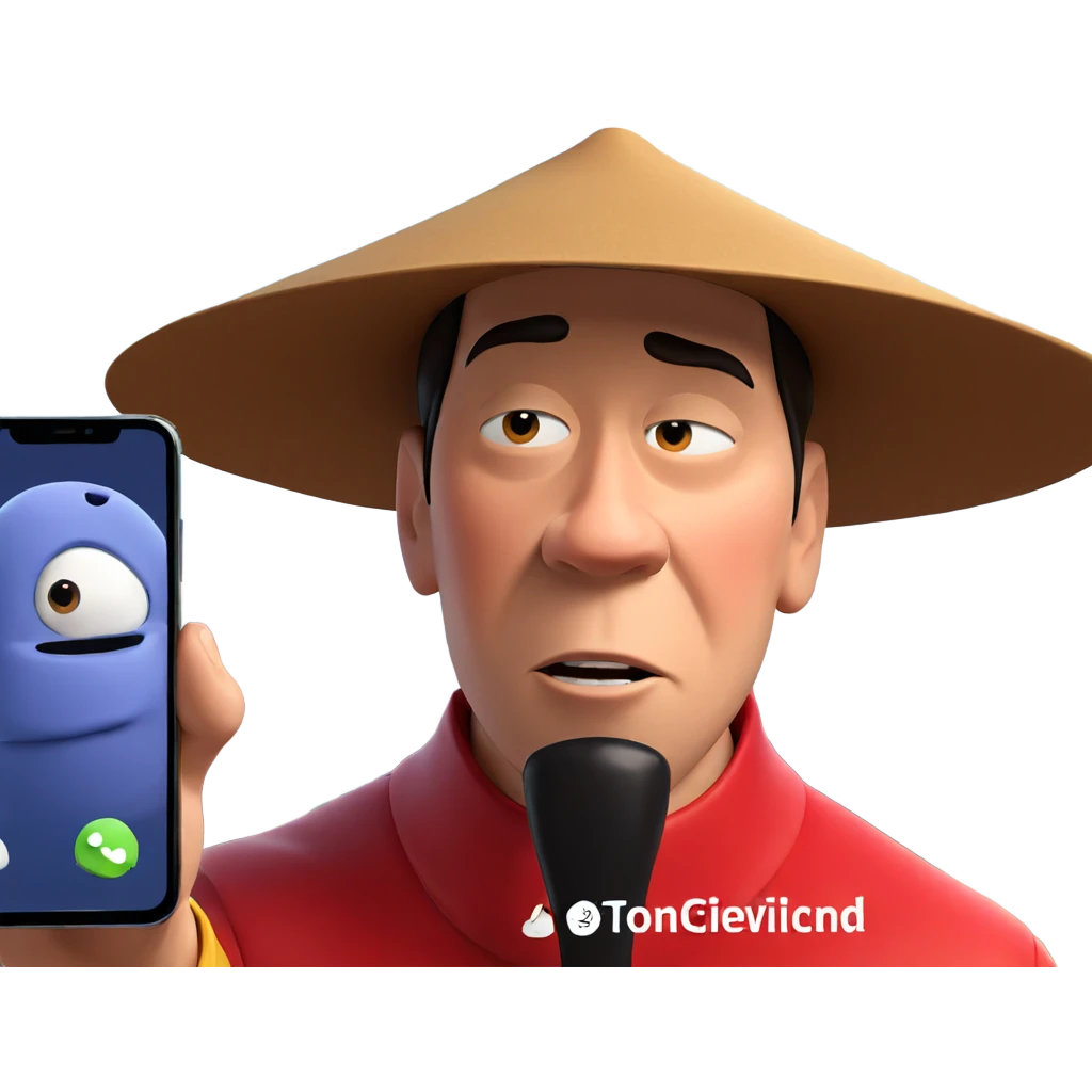 guy with phone and hat emoji