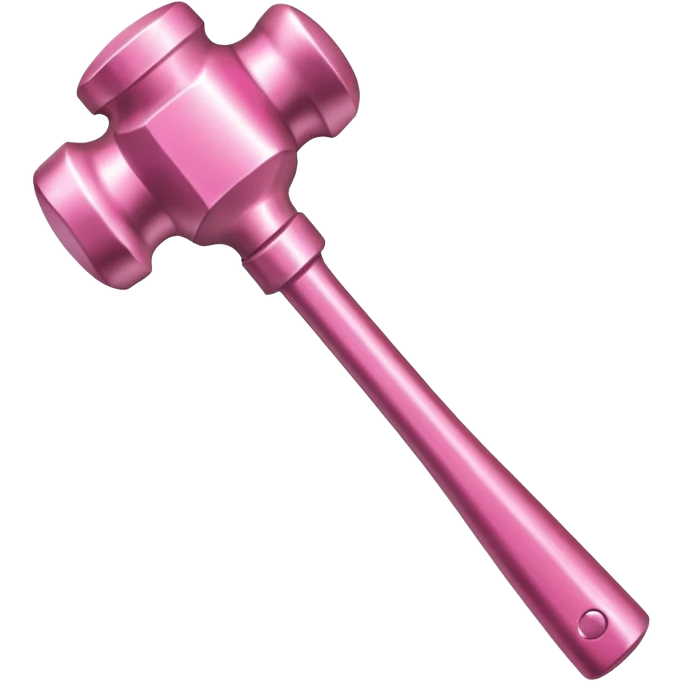 Pink hammer emoji