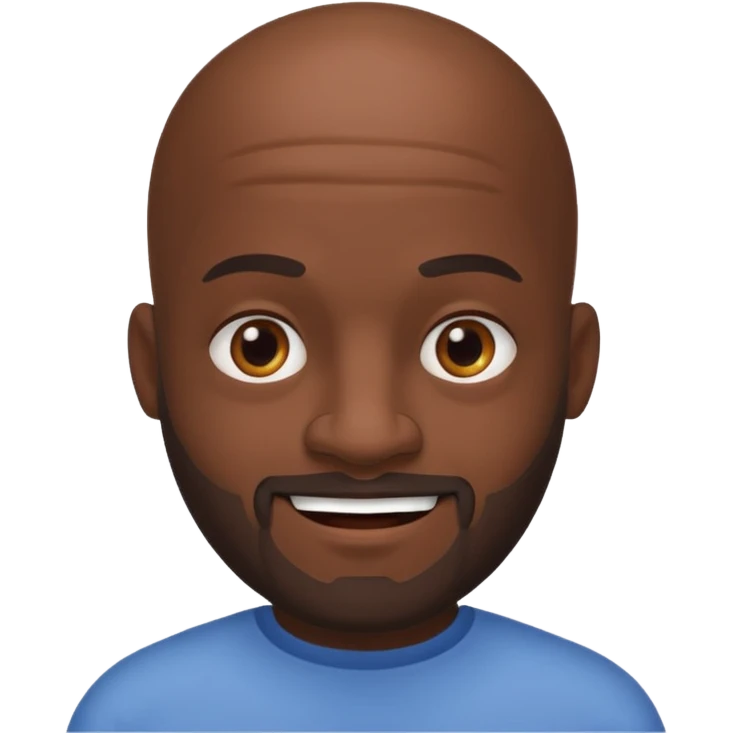 bald grumpy black man with shaving beard emoji