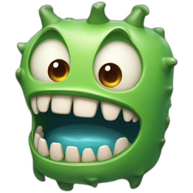 monster with human molar teeth emoji