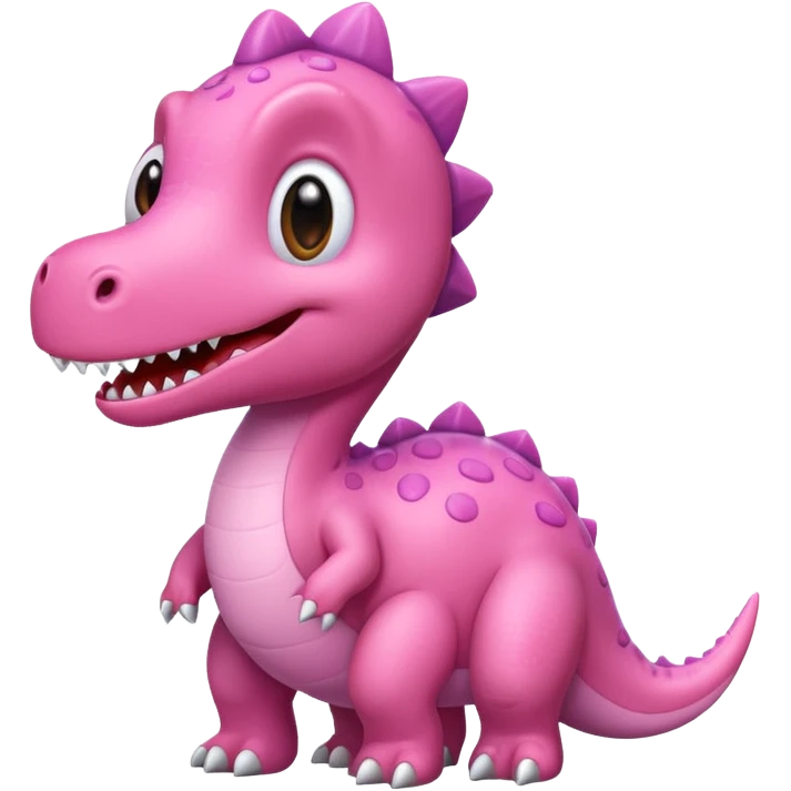 Dinosaurio rosa cute emoji