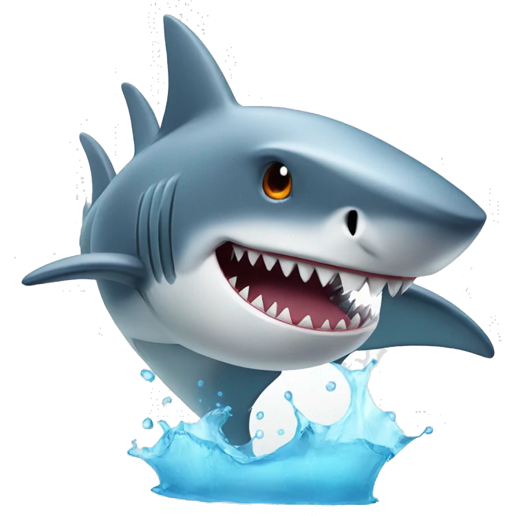 Shark wearing something hot emoji