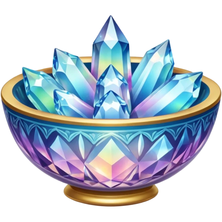 a bowl of blinged crystal emoji