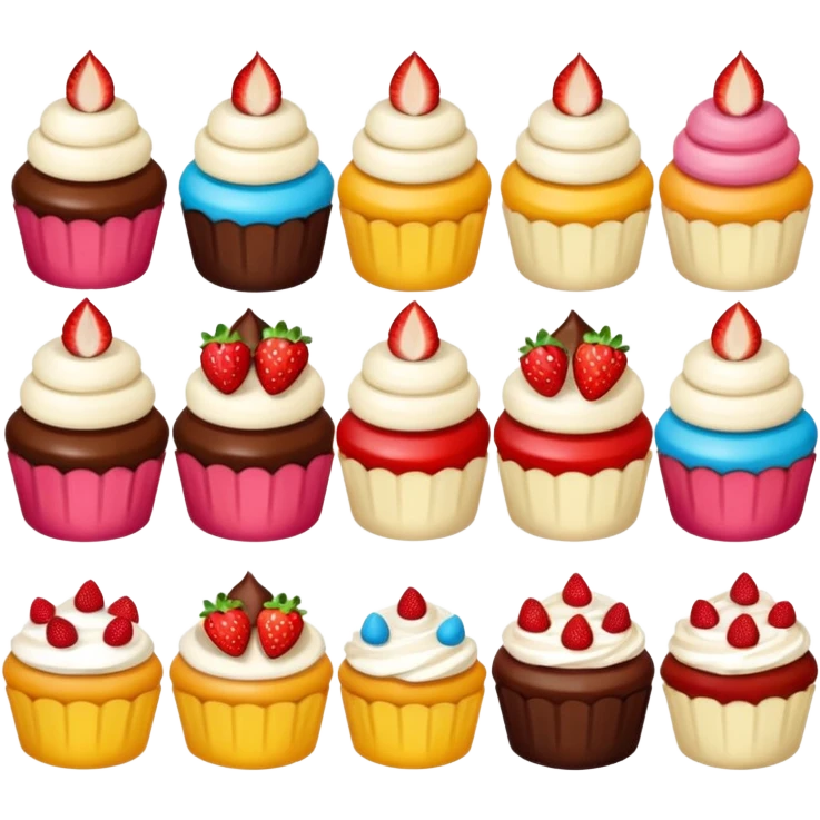 انواع کیک emoji