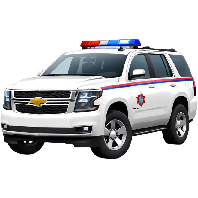 Emergency Response SUV - Chevrolet Tahoe (Model Year: 2021) (Iconic colour: White with red/blue sirens) emoji