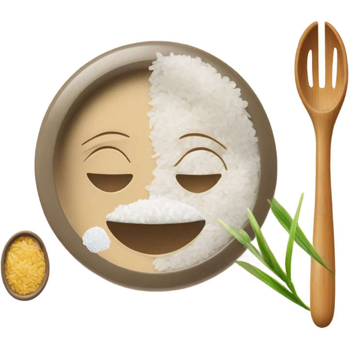 Rice face pack emoji