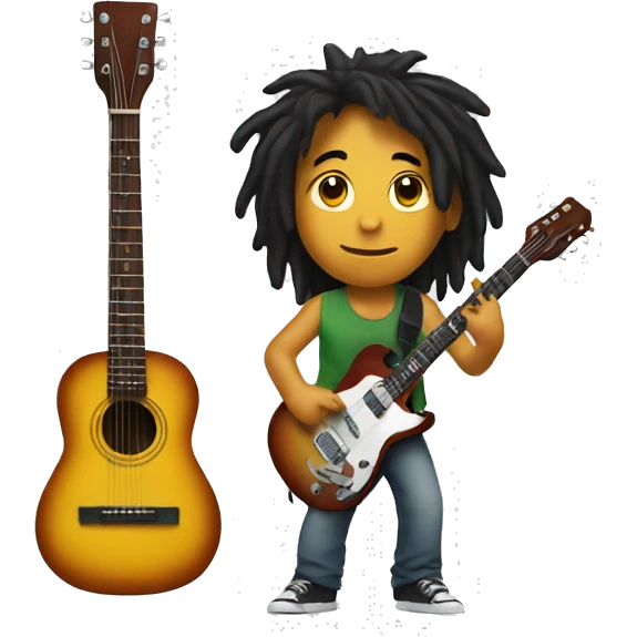 body Bob marley kid with guitar emoji