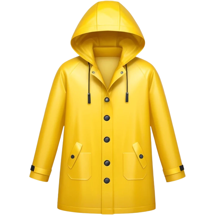 yellow raincoat, just rain coat, negative character. emoji