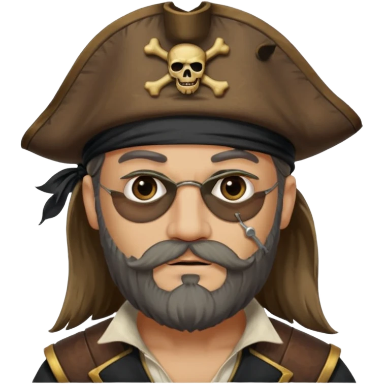 pirate captain eye pach beard emoji
